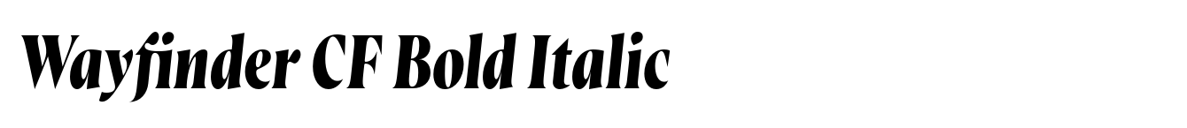 Wayfinder CF Bold Italic